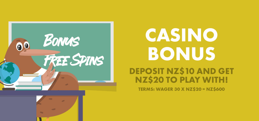 A selection of bonuses and promotions available at NZ online casinos